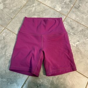 lululemon athletica High-Rise Magenta Bike Shorts
